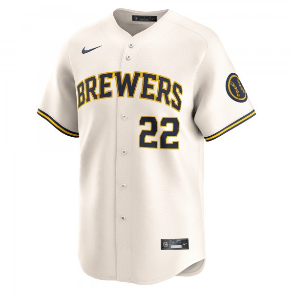 Youth Milwaukee Brewers Christian Yelich Nike Cream Home Limited Player Jersey