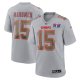 Men's Kansas City Chiefs Patrick Mahomes Nike Gray Super Bowl LVIII Atmosphere Fashion Game Jersey