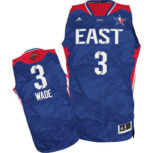 Men's Miami Heat #3 Dwyane Wade Blue 2013 All Star Stitched NBA Jersey