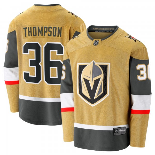 Men's Vegas Golden Knights Logan Thompson Fanatics Gold Home Premier Breakaway Player Jersey