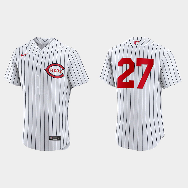 Men's Cincinnati Reds #27 Jake Fraley 2022 Field of Dreams Flex Base Jersey - White