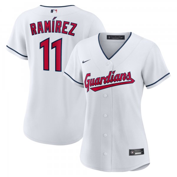 Women's Cleveland Guardians Jose Ramirez Nike White Home Replica Player Jersey