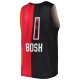 Men's Miami Heat Chris Bosh Mitchell & Ness Black/Red Hardwood Classics 2011/12 Split Swingman Jersey