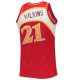 Men's Atlanta Hawks Dominique Wilkins Mitchell & Ness Red 1986/87 Hardwood Classics NBA 75th Anniversary Diamond Swingman Jersey