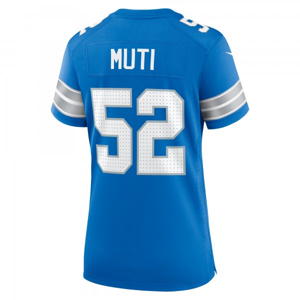 Women's Detroit Lions Netane Muti Nike  Blue Game Jersey