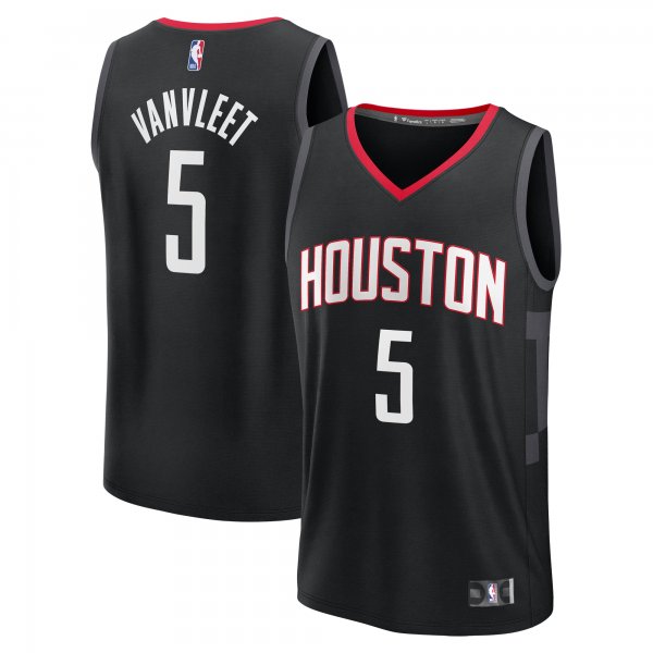 Men's Houston Rockets Fred VanVleet Fanatics Black Fast Break Replica Player Jersey - Statement Edition