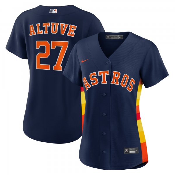 Women's Houston Astros Jose Altuve Nike Navy Alternate Replica Player Jersey