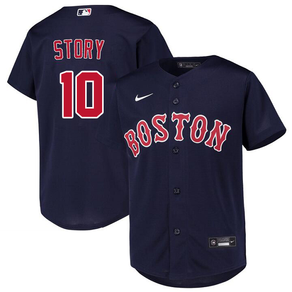 Men's Boston Red Sox #10 Trevor Story Alternate Player Navy MLB Jersey