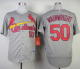 St. Louis Cardinals #50 Adam Wainwright Grey Stitched MLB Jersey