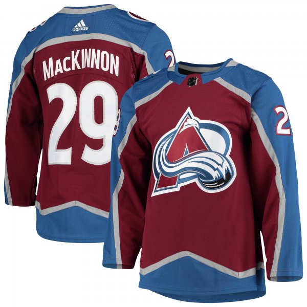 Men's Colorado Avalanche Nathan MacKinnon adidas Burgundy Home Primegreen Player Jersey