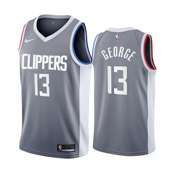 Los Angeles Clippers #13 Paul George Gray NBA Swingman 2020-21 Earned Edition Jersey