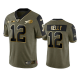 Buffalo Bills Jim Kelly Olive Gold 2021 Salute To Service Men's Limited NFL Jersey