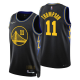 Golden State Warriors #11 Klay Thompson 2021-22 City Edition Black celebrateing NBA 75th Jersey