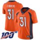 Denver Broncos #31 Justin Simmons Orange Team Color Youth Stitched NFL 100th Season Vapor Limited Jersey