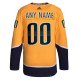 Men's Nashville Predators  adidas Gold Home  Primegreen Custom Jersey