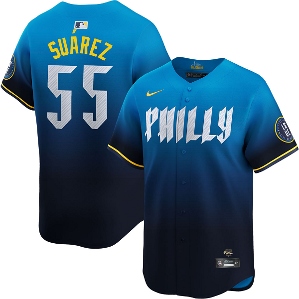 Men's Philadelphia Phillies #55 Ranger Suarez City Connect Limited Jersey