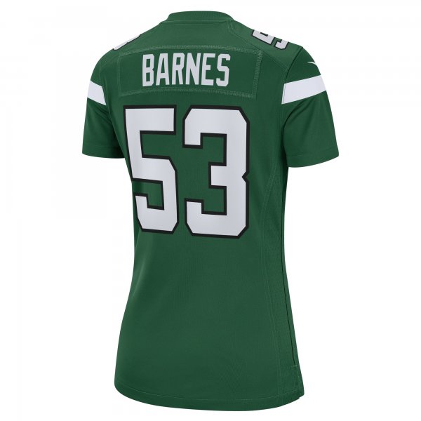 Women's New York Jets Zaire Barnes Nike Gotham Green  Game Jersey