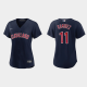 Women's Cleveland Guardians #11 Jose Ramirez Navy MLB Jersey