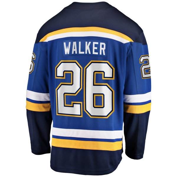 Men's St. Louis Blues Nathan Walker Fanatics Blue Home Premier Breakaway Player Jersey