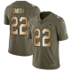 Nike Dallas Cowboys #22 Emmitt Smith Olive/Gold Men's Stitched NFL Limited 2017 Salute To Service Jersey