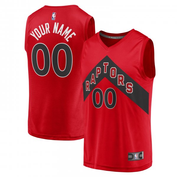 Youth Toronto Raptors Fanatics Red Fast Break Replica Custom Jersey - Icon Edition