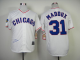 Mitchell And Ness 1988 Chicago Cubs #31 Greg Maddux White Throwback Stitched MLB Jersey