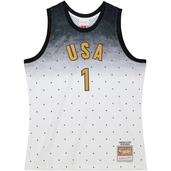 Men's 2016 NBA Rising Stars Challenge Devin Booker Mitchell & Ness White Hardwood Classics Swingman Jersey