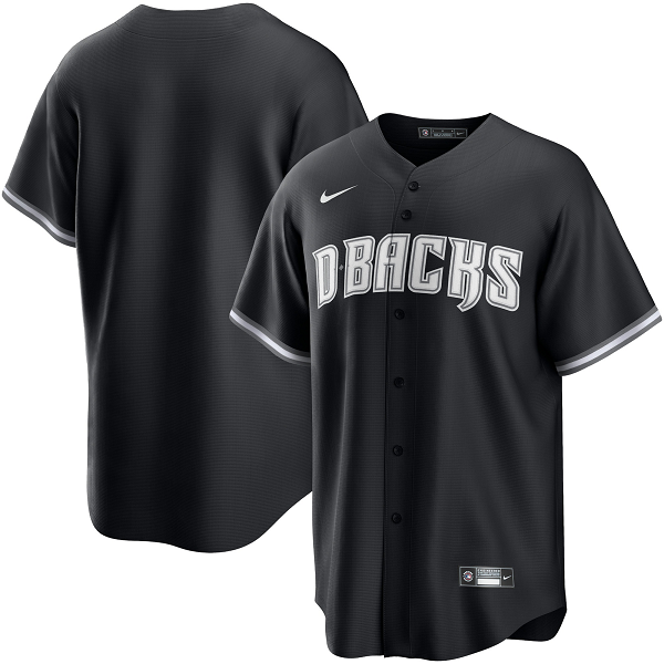 Men's Arizona Diamondbacks Nike Black/White Official Cool Base Jersey