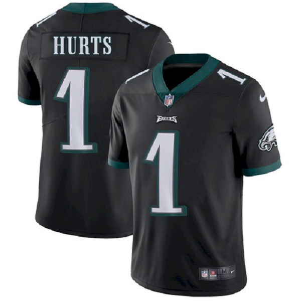 Men's Philadelphia Eagles #1 Jalen Hurts Black Vapor Untouchable Limited Stitched Jersey