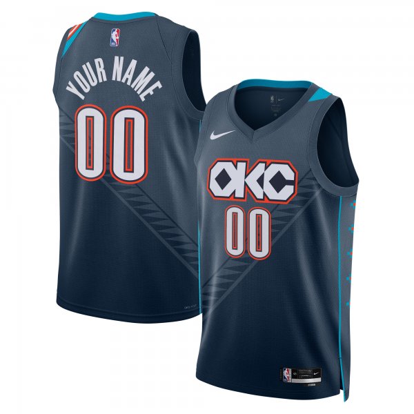 Men's Unisex Oklahoma City Thunder Nike Blue 2025/26 City Edition Swingman Custom Jersey