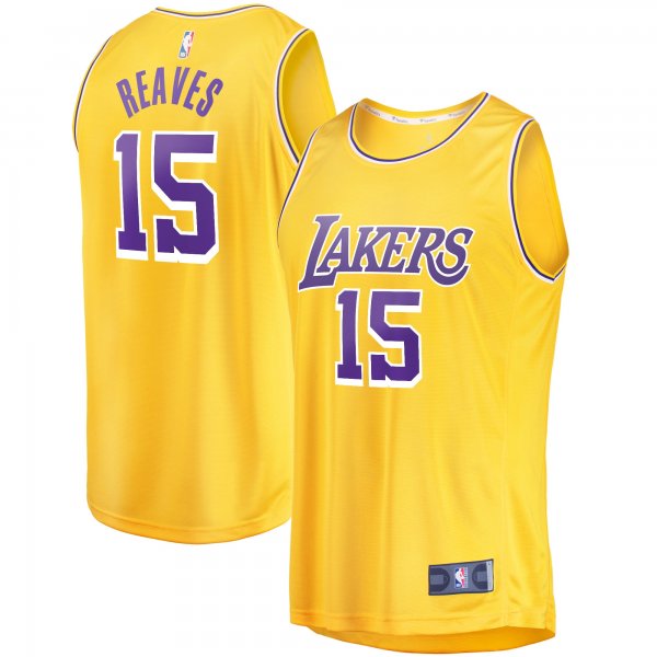 Men's Los Angeles Lakers Austin Reaves Fanatics Gold Fast Break Player Jersey - Icon Edition