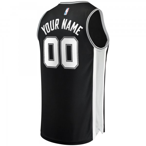 Youth San Antonio Spurs Fanatics Black Fast Break Custom Replica Jersey - Icon Edition