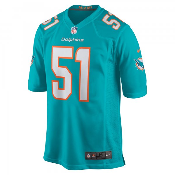 Men's Miami Dolphins David Long Jr. Nike Aqua Game Jersey