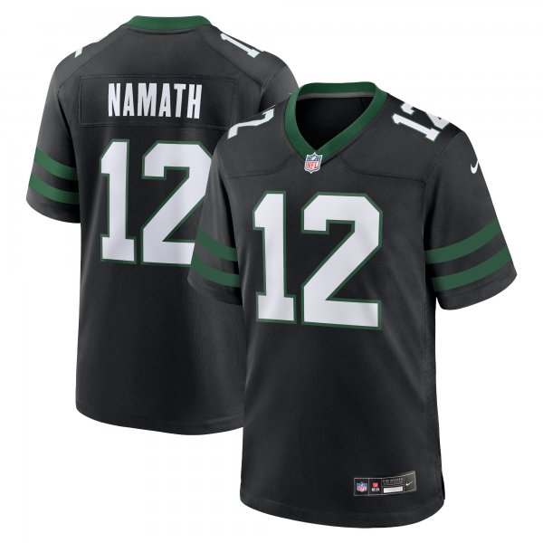 Men's New York Jets #12 Joe Namath Nike Legacy Black Alternate Retired Player Limited Jersey