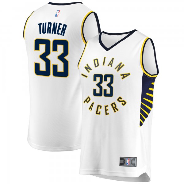 Men's Indiana Pacers Myles Turner Fanatics White Fast Break Replica Jersey - Association Edition