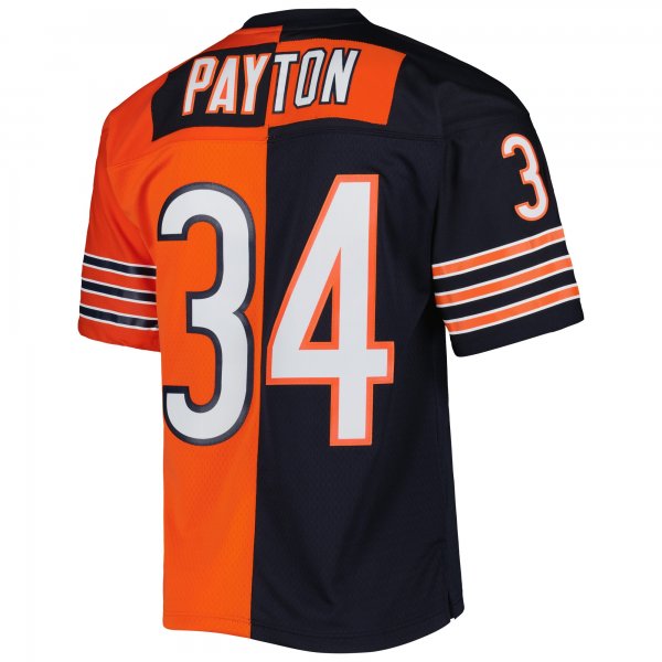 Men's Chicago Bears Walter Payton Mitchell & Ness Navy/Orange 1985 Split Legacy Replica Jersey