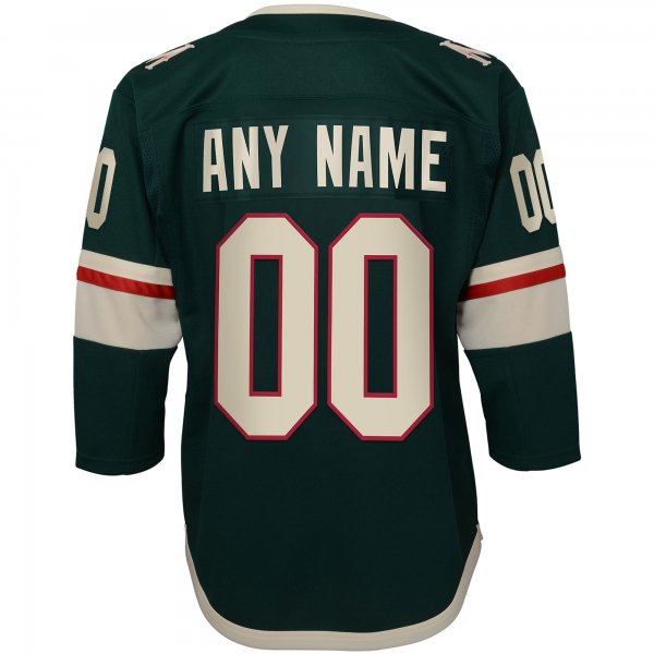 Youth Minnesota Wild Green Home Premier Custom Jersey