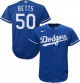 Men's Nike Los Angeles Dodgers #50 Mookie Betts Blue MLB Replica Cool Base Jersey