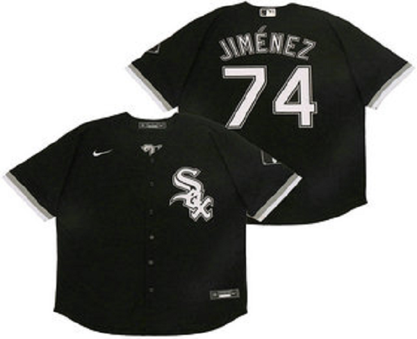 Men's Chicago White Sox #74 Eloy Jimenez Black Stitched MLB Cool Base Nike Jersey