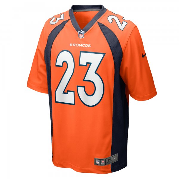 Men's Denver Broncos Fabian Moreau Nike  Orange Team Game Jersey