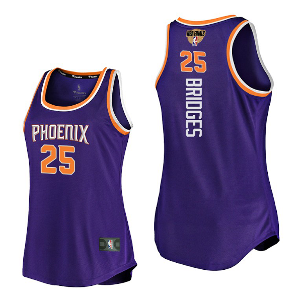 Women's Phoenix Suns #25 Mikal Bridges 2021 NBA Playoffs Tank Purple Jersey