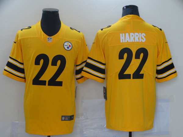 Men's Nike Pittsburgh Steelers #22 Najee Harris Yellow 2021 NFL Draft First Round Pick Limited Jersey