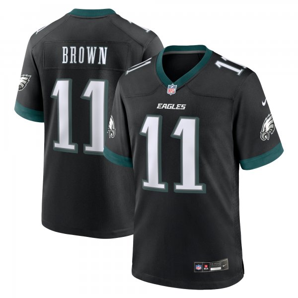 Men's Philadelphia Eagles A.J. Brown Nike Black Alternate Game Jersey