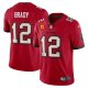 Men's Tampa Bay Buccaneers Tom Brady Nike Red Captain Vapor Limited Jersey