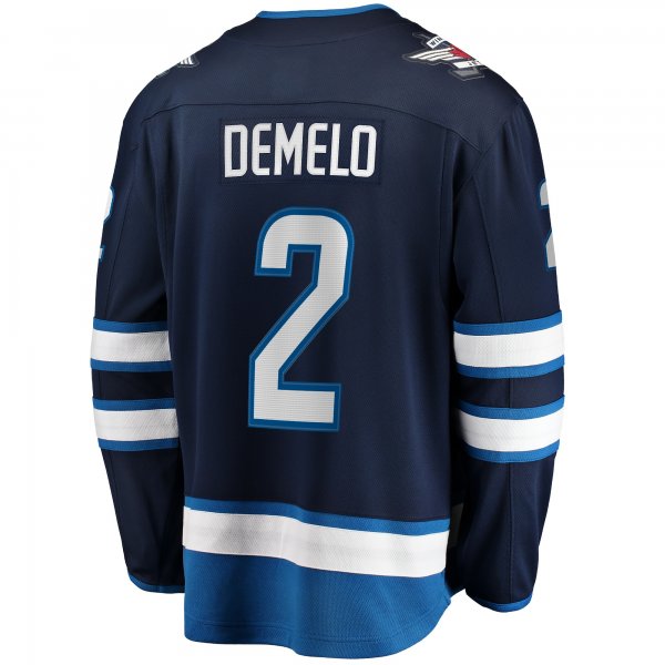 Men's Winnipeg Jets Dylan DeMelo Fanatics Navy Breakaway Player Jersey