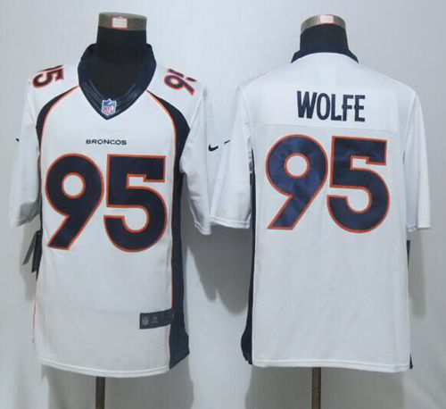 Nike Denver Broncos #95 Derek Wolfe White Men's Stitched NFL New Limited Jersey