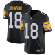 Men's Pittsburgh Steelers #18 Diontae Johnson Black Alternate Stitched NFL Vapor Untouchable Limited Jersey