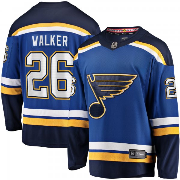 Men's St. Louis Blues Nathan Walker Fanatics Blue Home Premier Breakaway Player Jersey