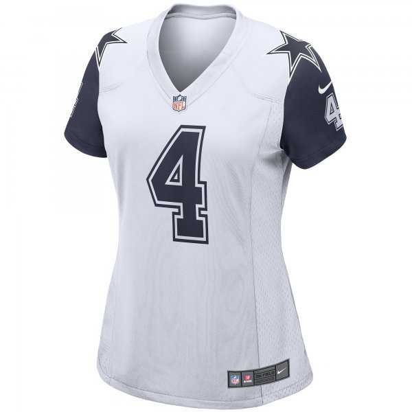 Women's Dallas Cowboys Dak Prescott Nike White Alternate Game Jersey