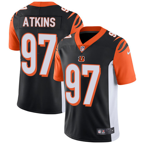 Nike Cincinnati Bengals #97 Geno Atkins Black Team Color Men's Stitched NFL Vapor Untouchable Limited Jersey